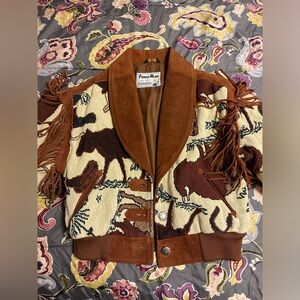 Vintage pioneer wear leather coat！